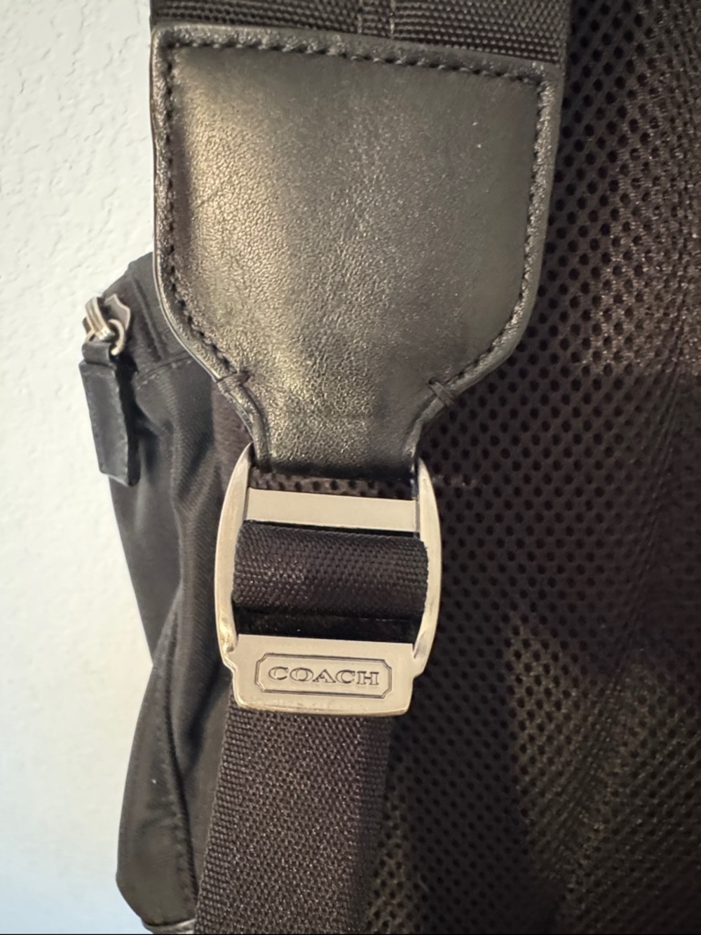 Coach Black Nylon Men’s Backpack with Front Buckle - Picture 6 of 8